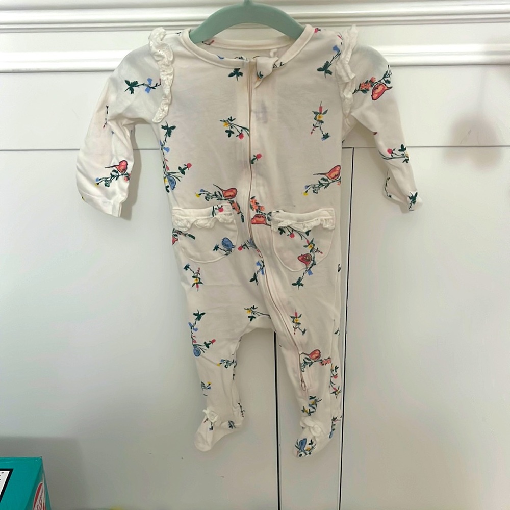 6-9 month girl footie pajamas